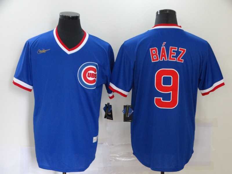 Cubs 9 Javier Baez Royal Nike Cool Base Throwback Jersey,We sell and wholesale Cubs 9 Javier Baez Royal Nike Cool Base Throwback Jersey on line form chian!